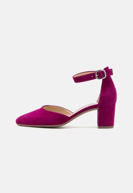 Orchid Block Heel – Mid-Rise Leather Pumps